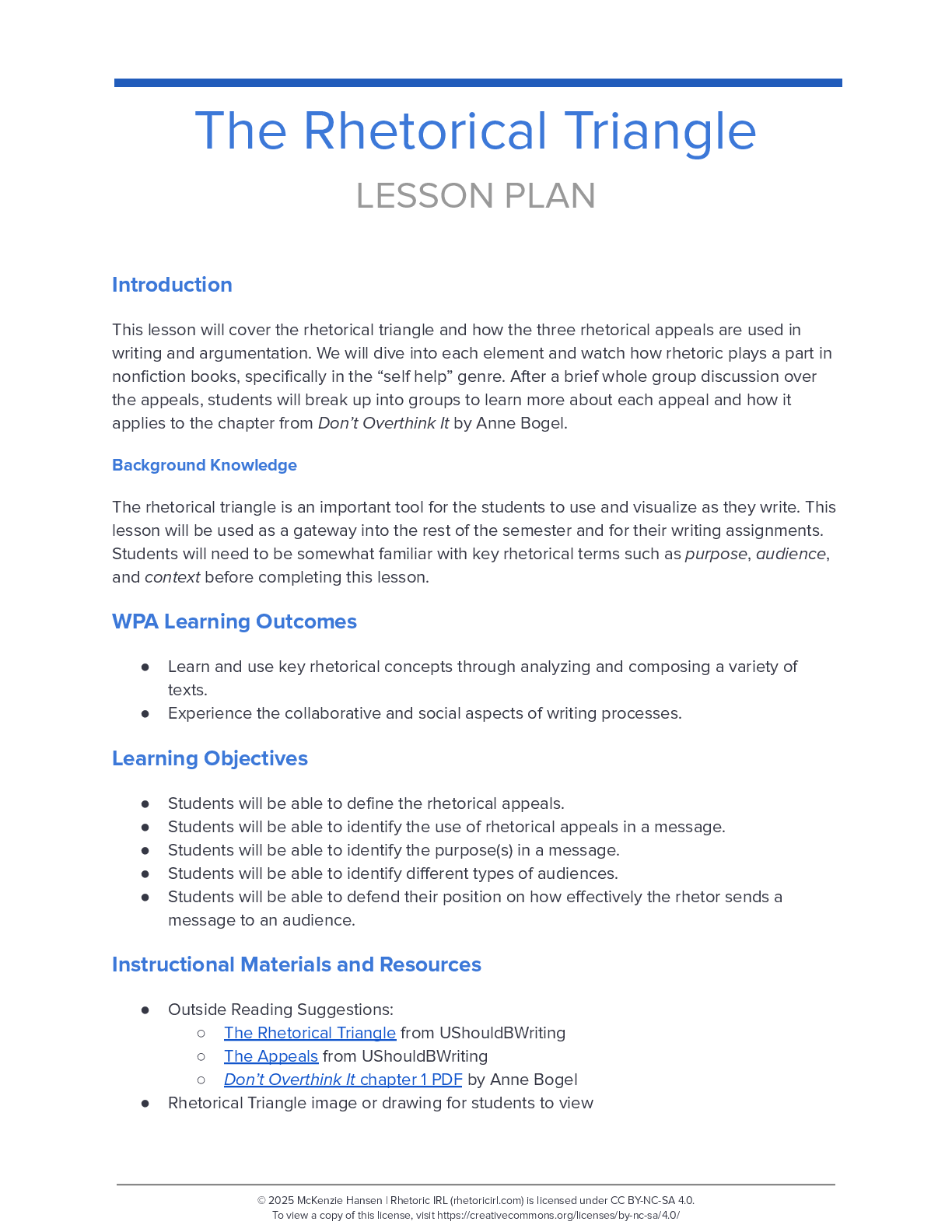 The Rhetorical Triangle thumbnail