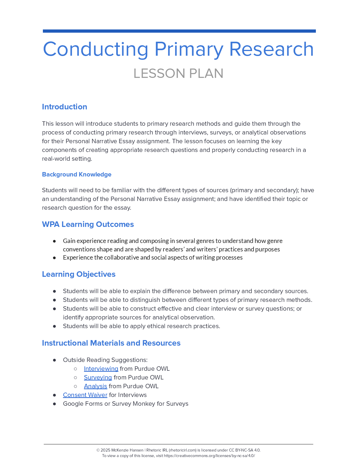 Conducting Primary Research thumbnail