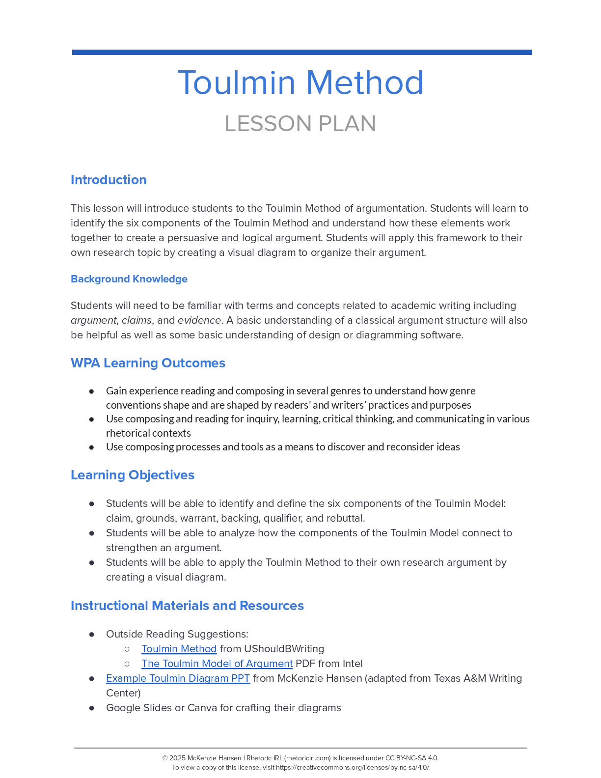 Toulmin Method thumbnail