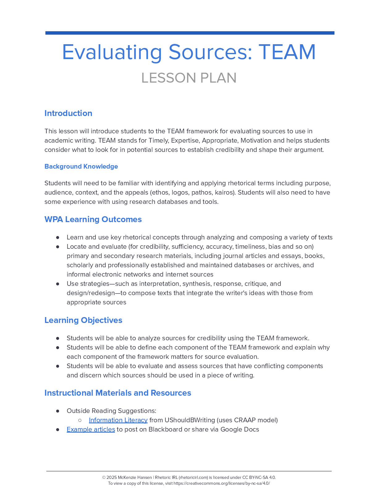 Evaluating Sources: TEAM thumbnail