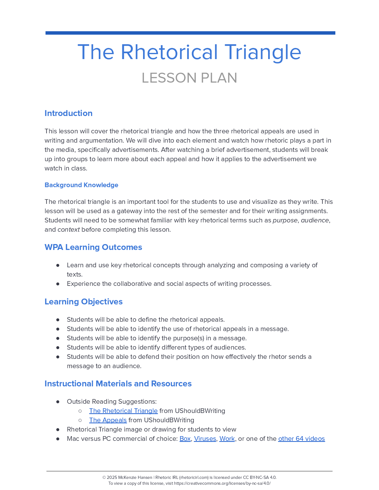 The Rhetorical Triangle thumbnail